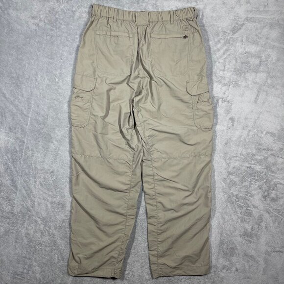REI Mens Cargo Pants Large 32L Nylon Khaki Lightweight Outdoor Hiking UPF 50 - Picture 8 of 9